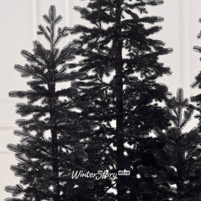 Искусственная стройная черная елка Тикко 155 см, ЛИТАЯ 100% Max Christmas