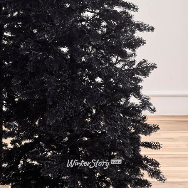 Искусственная стройная черная елка Тикко 155 см, ЛИТАЯ 100% Max Christmas