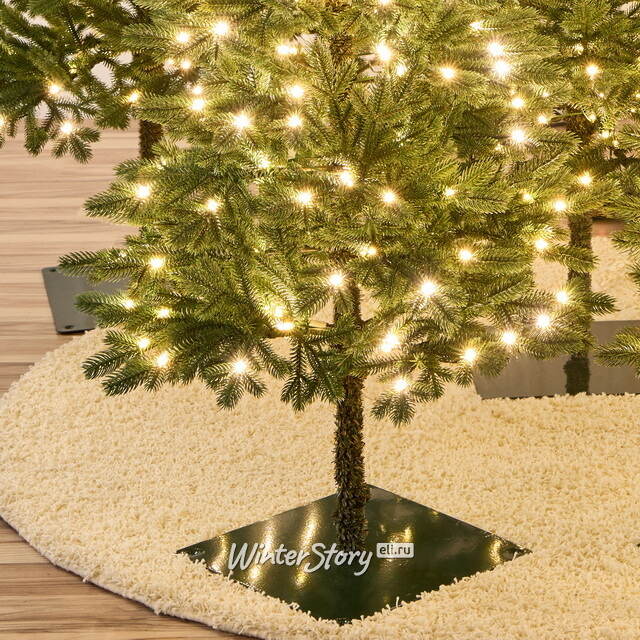 Ель искусственная с лампочками Тикко 155 см, 170 теплых белых LED ламп, ЛИТАЯ 100% Max Christmas