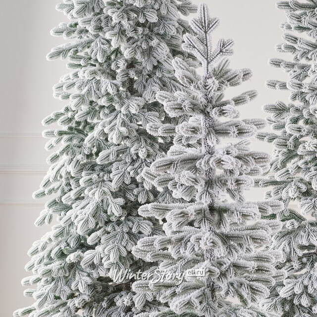 Искусственная стройная елка Тикко заснеженная 255 см, ЛИТАЯ 100% Max Christmas