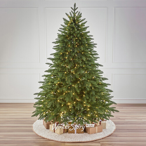 Искусственная елка с лампочками Романовская 240 см, 560 теплых белых ламп, ЛИТАЯ 100% Max Christmas