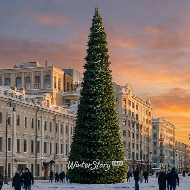 Уличная каркасная елка Евро-2: 14 м, ЛЕСКА GREEN TREES (Грин Трис)