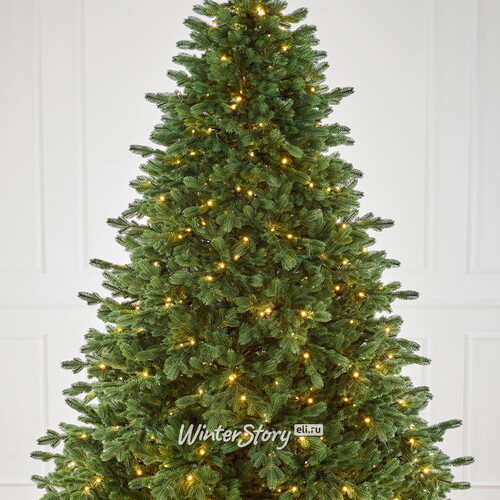 Искусственная елка с гирляндой Византийская 210 см, 460 теплых белых ламп, ЛИТАЯ 100% Max Christmas