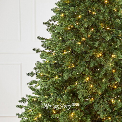 Искусственная елка с гирляндой Византийская 210 см, 460 теплых белых ламп, ЛИТАЯ 100% Max Christmas