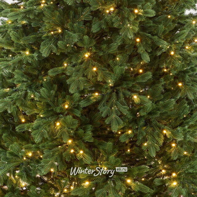 Искусственная елка с гирляндой Византийская 240 см, 560 теплых белых ламп, ЛИТАЯ 100% Max Christmas