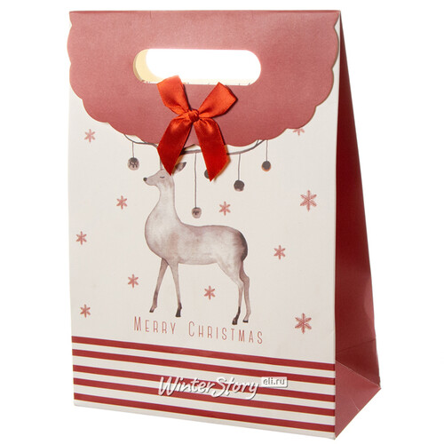 Подарочный пакет Fairy Christmas - Волшебный Олень 27*20 см Due Esse Christmas