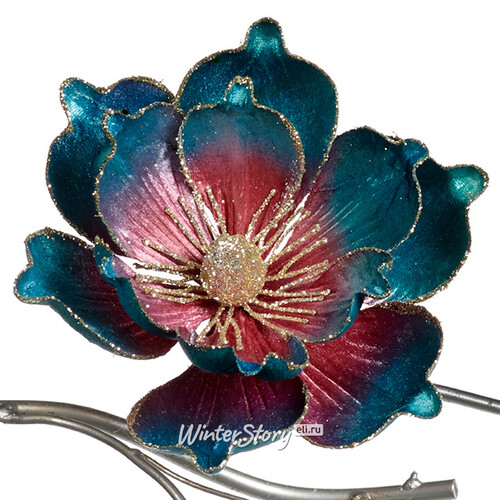 Искусственный цветок Miragrado 20 см сапфир, клипса Goodwill
