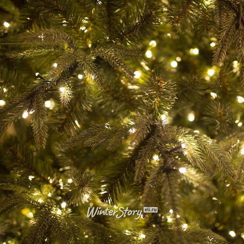 Искусственная елка с лампочками Фьерро Премиум 150 см, теплые белые LED, ЛИТАЯ + ПВХ GREEN TREES