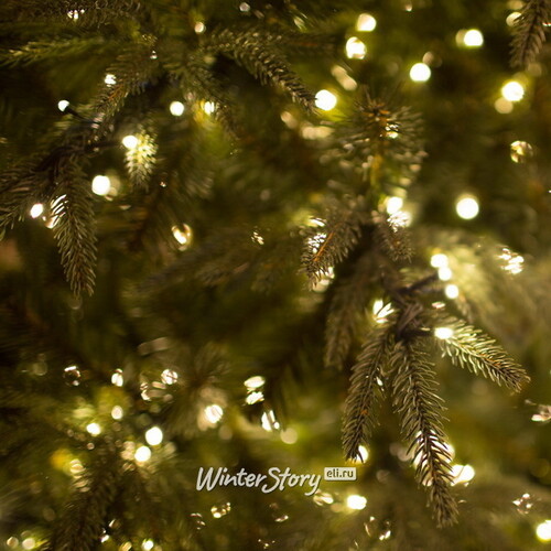 Искусственная елка с лампочками Фьерро Премиум 150 см, теплые белые LED, ЛИТАЯ + ПВХ GREEN TREES