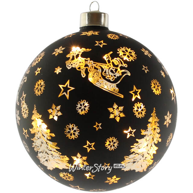 Светящийся елочный шар Онгэри 12 см, на батарейках Peha