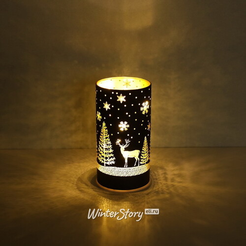Декоративный светильник Blackwood Deer 15 см, теплые белые LED лампы, на батарейках Peha