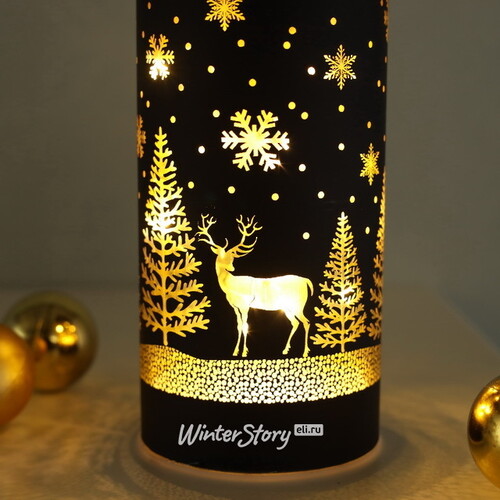 Декоративный светильник Blackwood Deer 15 см, теплые белые LED лампы, на батарейках Peha