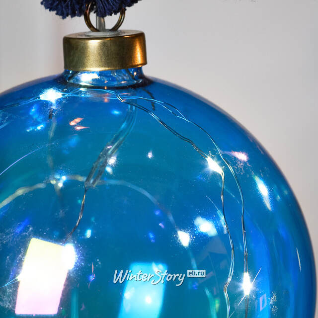 Декоративный подвесной светильник Шар Symmetria 14 см, 15 теплых белых LED ламп, на батарейках Peha