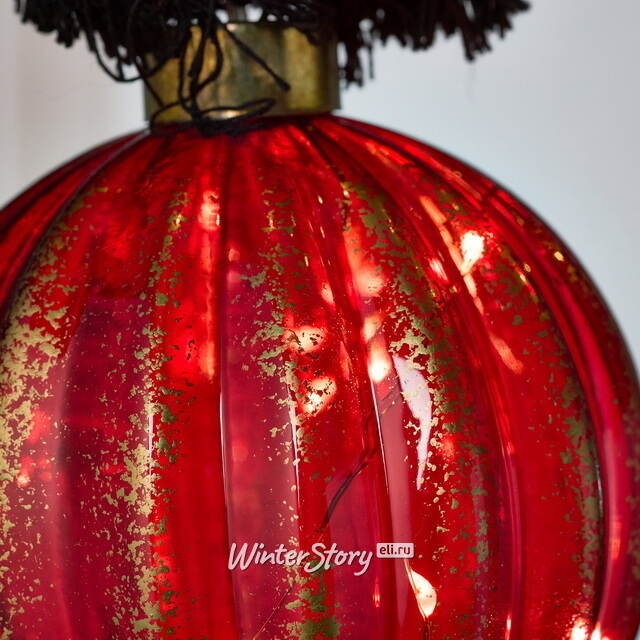 Декоративный подвесной светильник Шар Maniago 10 см, 10 теплых белых LED ламп, на батарейках Peha