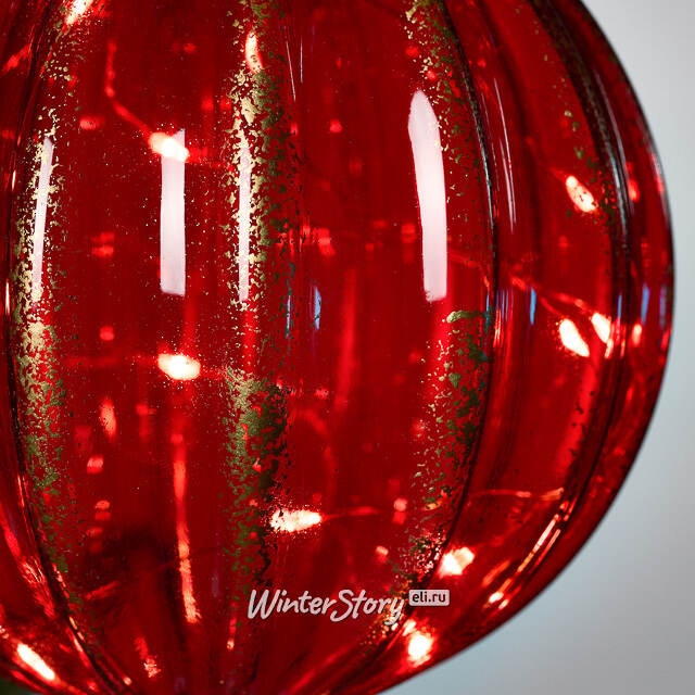 Декоративный подвесной светильник Шар Maniago 14 см, 15 теплых белых LED ламп, на батарейках Peha