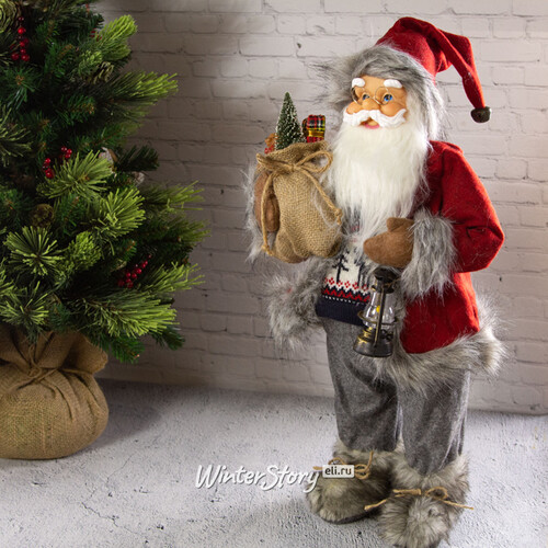Норвежский Санта с подарками и фонариком 60 см Peha