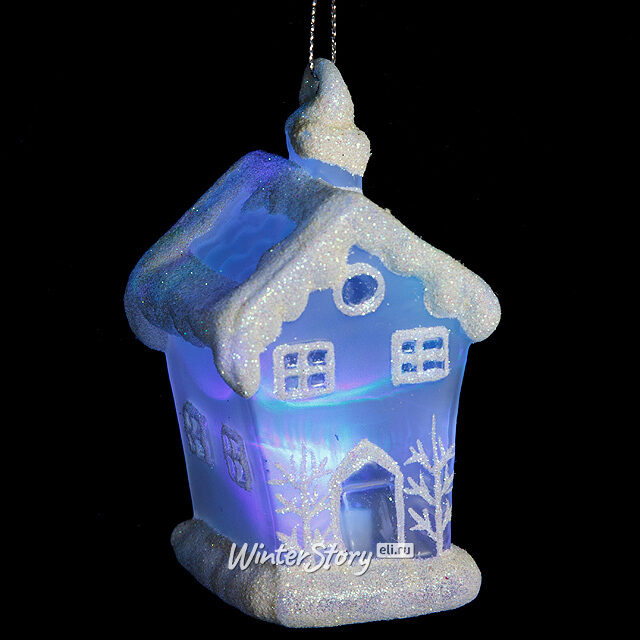Светящаяся елочная игрушка Коттедж на батарейке 6*6*10 см, подвеска Snowhouse
