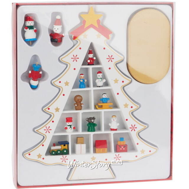 Сувенирная елка с игрушками Julemoro 29 см белая Koopman