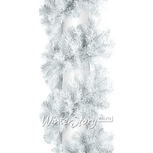 Хвойная гирлянда белая Рождественская 270*23 см, ПВХ MOROZCO