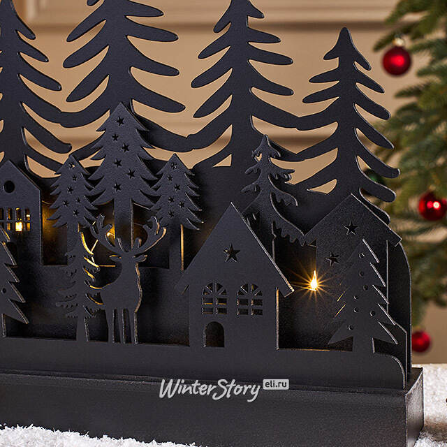 Новогодний светильник Ночь в лесах Нарвика 23 см, на батарейках Koopman