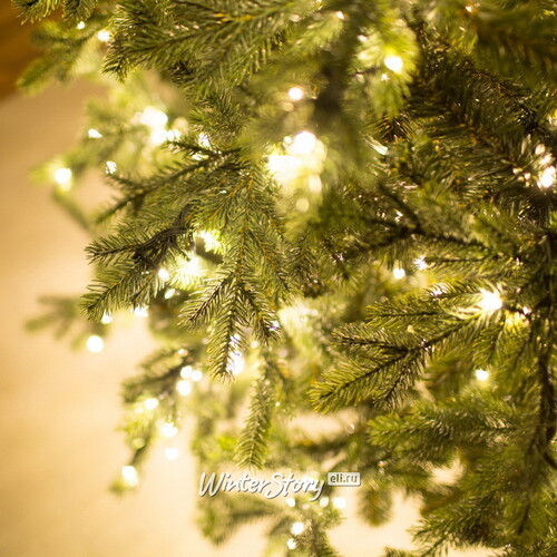 Искусственная елка с лампочками Грацио Премиум 210 см, теплые белые LED, ЛИТАЯ + ПВХ GREEN TREES