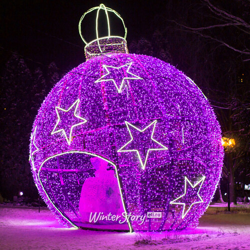 Светодиодная конструкция Новогодний Шар Звездный 4 м фиолетовый GREEN TREES