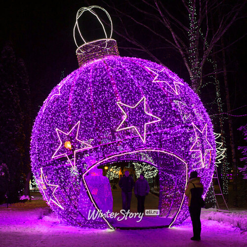 Светодиодная конструкция Новогодний Шар Звездный 4 м фиолетовый GREEN TREES