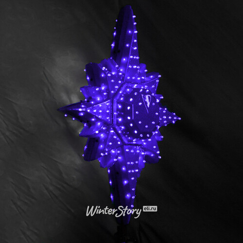 Светодиодная макушка Полярная Звезда эконом 55 см синяя GREEN TREES