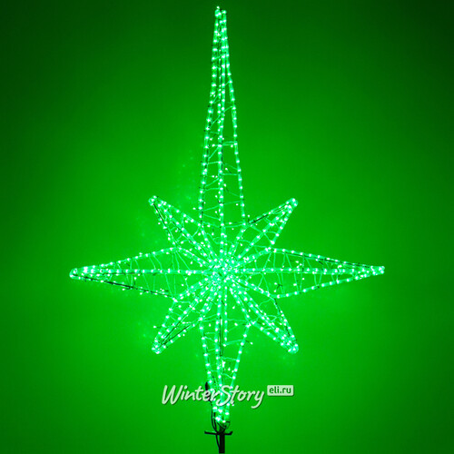 Светодиодная макушка Роза Ветров 100 см зеленая GREEN TREES