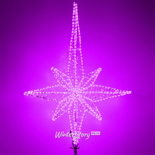 Светодиодная макушка Роза Ветров 150 см фиолетовая GREEN TREES
