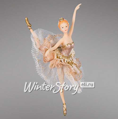 Елочная игрушка Балерина Золушка в танце 18 см, подвеска Holiday Classics