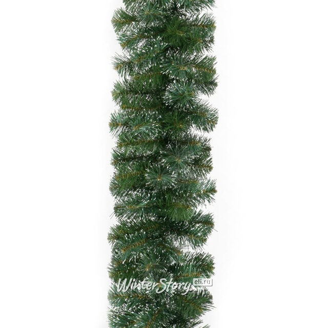 Хвойная гирлянда с белыми кончиками 270*28 см, ПВХ Ели Пенери