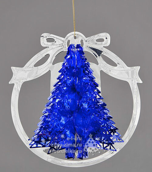 Фигура из фольги Шар Елочка 25 см синий с серебряным Holiday Classics