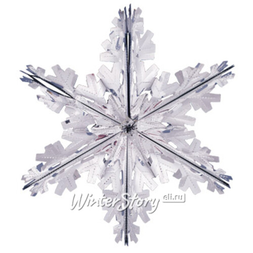Снежинка из фольги Праздник 35 см серебряная Holiday Classics