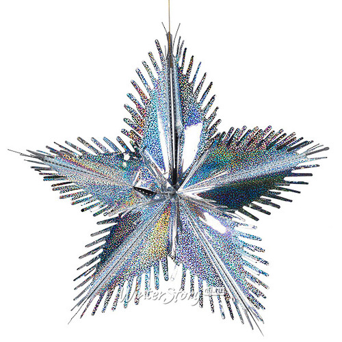 Звезда из фольги Полярная 40 см серебряная Holiday Classics