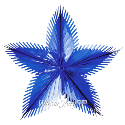 Звезда из фольги Полярная 60 см синяя Holiday Classics