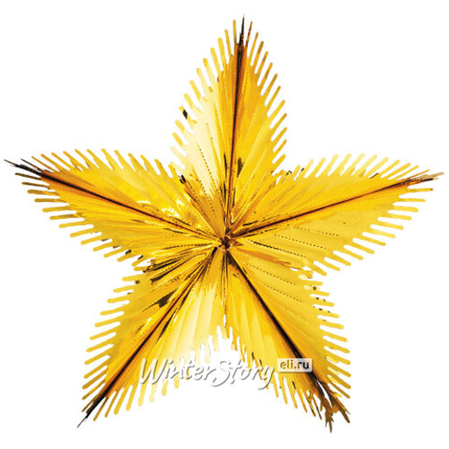 Звезда из фольги Полярная 60 см золотая Holiday Classics