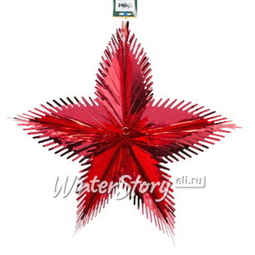 Звезда из фольги Полярная 60 см красная Holiday Classics