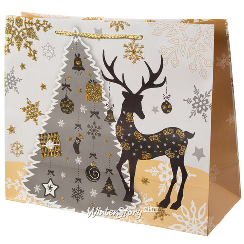Подарочный пакет Magic Christmas - Волшебный Олень 31*26 см Due Esse Christmas