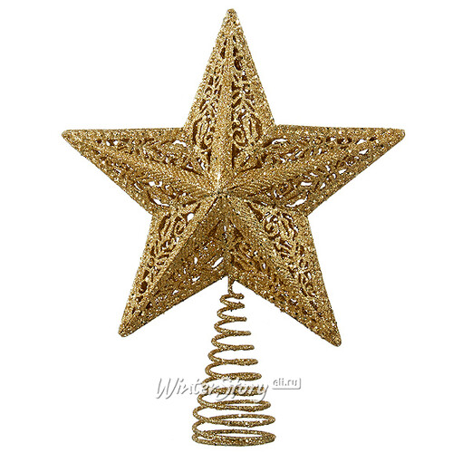 Звезда на елку Золотые Узоры 25 см Kurts Adler