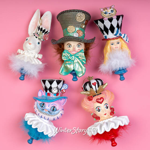 Елочная игрушка Чеширский Кот - Алиса в Стране Чудес 15 см, подвеска Kurts Adler