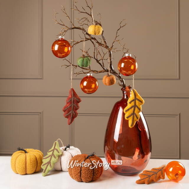 Набор елочных игрушек Тыковки 7 см, 4 шт, подвеска Edelman