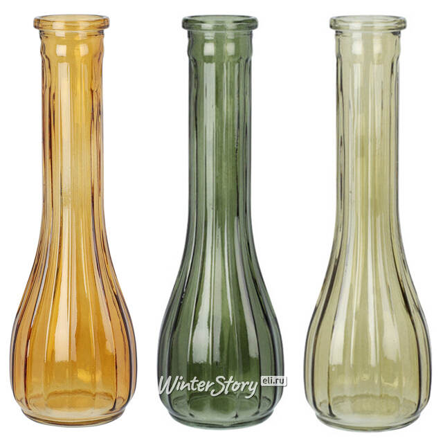 Набор стеклянных ваз Joie 22 см, 3 шт Koopman