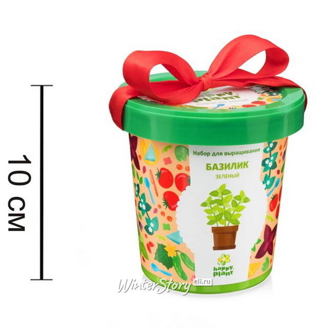 Набор для выращивания Базилик зеленый в горшке Happy Plant (Хэппи Плант)