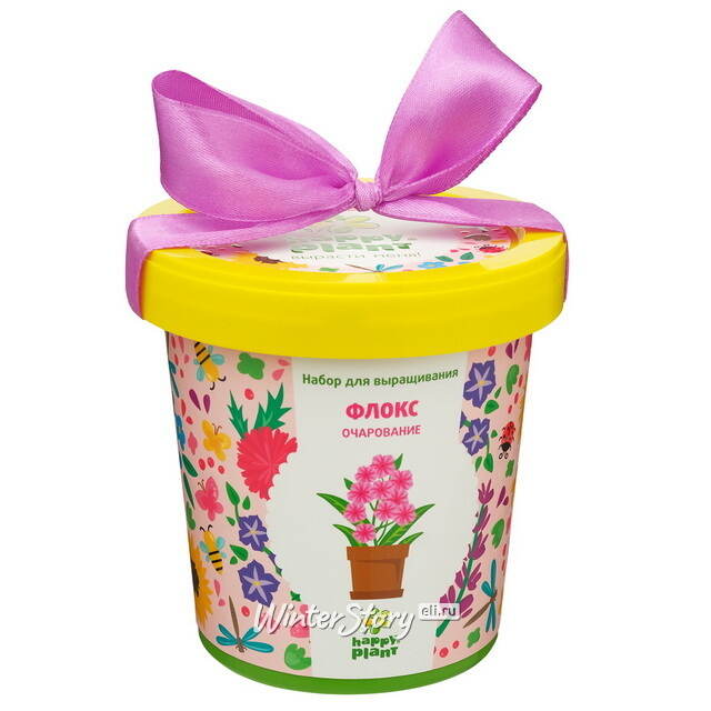 Набор для выращивания Флокс Очарование в горшке Happy Plant (Хэппи Плант)