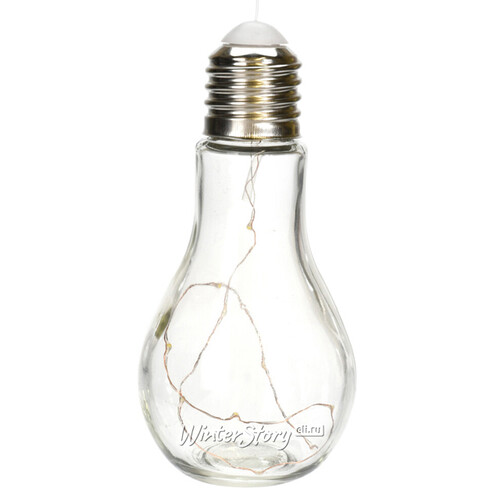 Декоративный подвесной светильник Лампа Эдисона 19 см, стекло, батарейки, IP20 Koopman