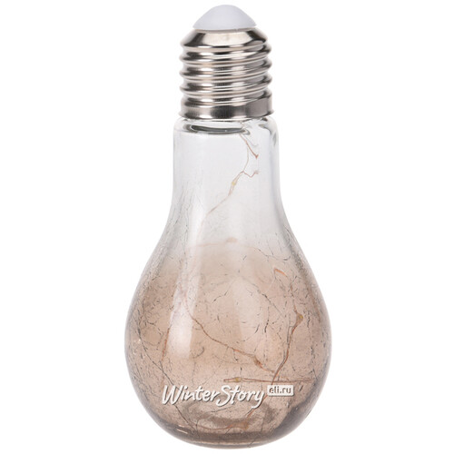 Декоративный подвесной светильник Эдисон 19 см кремовый, на батарейках, стекло, IP20 Koopman