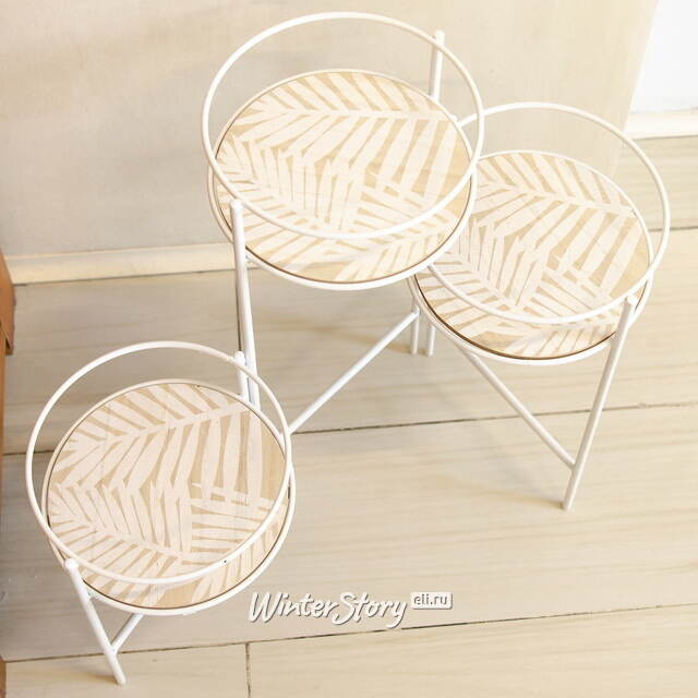 Подставка для цветов Коринна 66*49 см белая Koopman