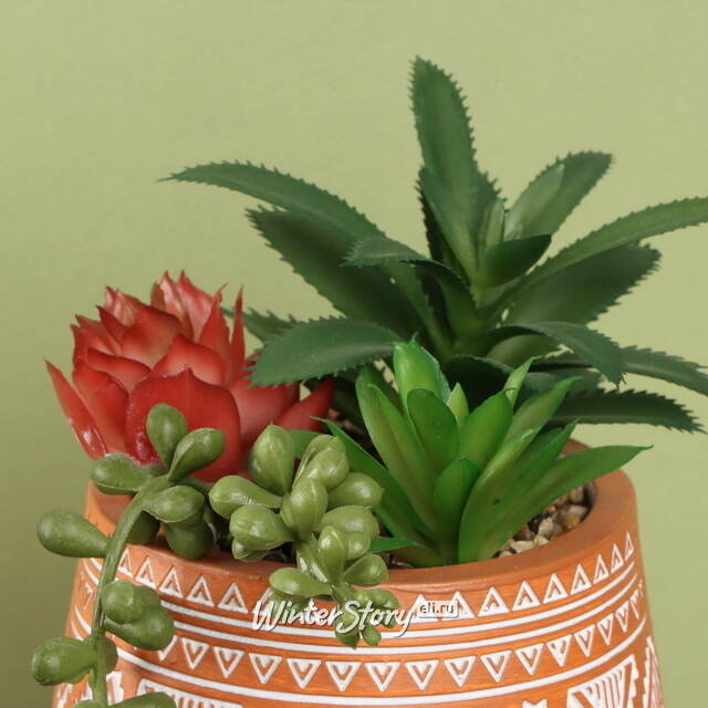 Искусственное растение горшке Альенто - Каланхое 15*10 см  Koopman