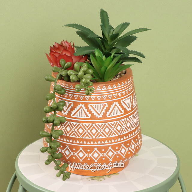 Искусственное растение горшке Альенто - Каланхое 15*10 см  Koopman